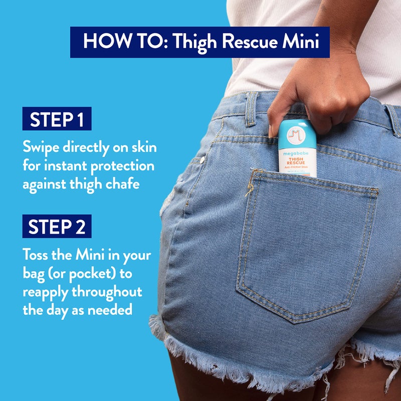 ميجا بابي Thigh Rescue Anti-Chafe Stick | Prevents skin chafe  irritation | Thighs, arms, bra-lines  more | 0.81 oz (Pack of 1) - Image 4