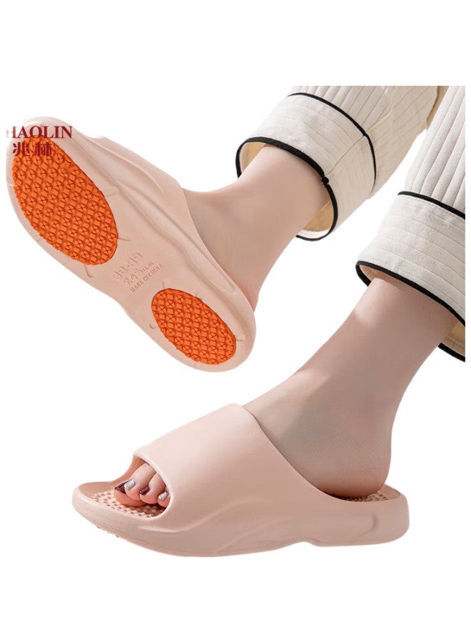 YUZHAOLIN Anti-Slip Cool Slippers For Elderly Pregnant Women Bathroom Shower Massage Cool Slippers Yf576 Khaki 44/45 - Image 2