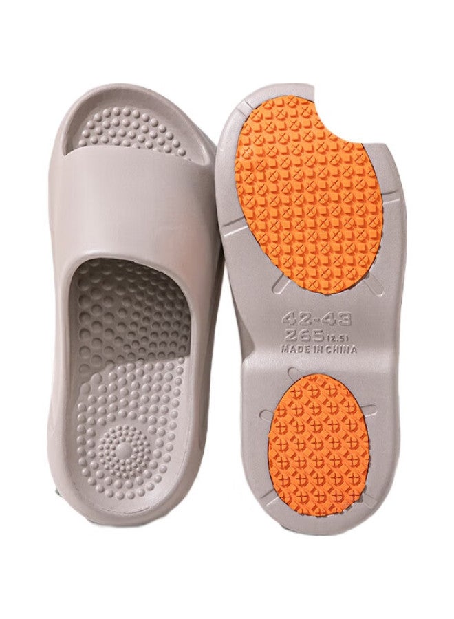 YUZHAOLIN Anti-Slip Cool Slippers For Elderly Pregnant Women Bathroom Shower Massage Cool Slippers Yf576 Khaki 44/45 - Image 1