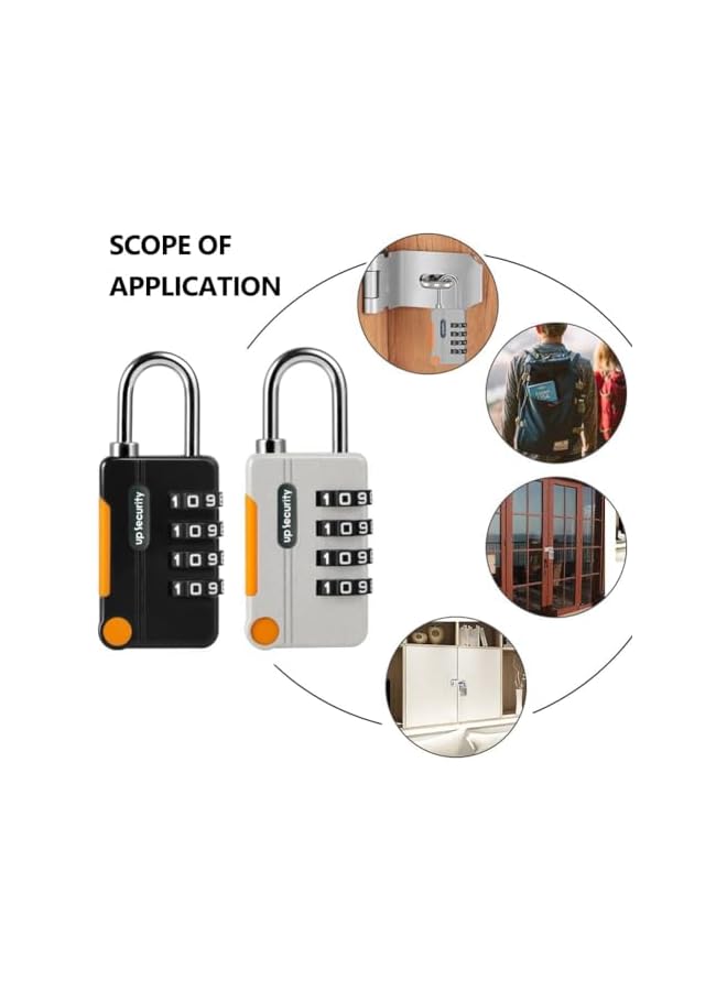 PROMASS PROMASS 2 Pcs Luggage Combination Locks with High Security, Gym Locks with Use Easily, Travel Padlocks with Strong Structure  - Image 2