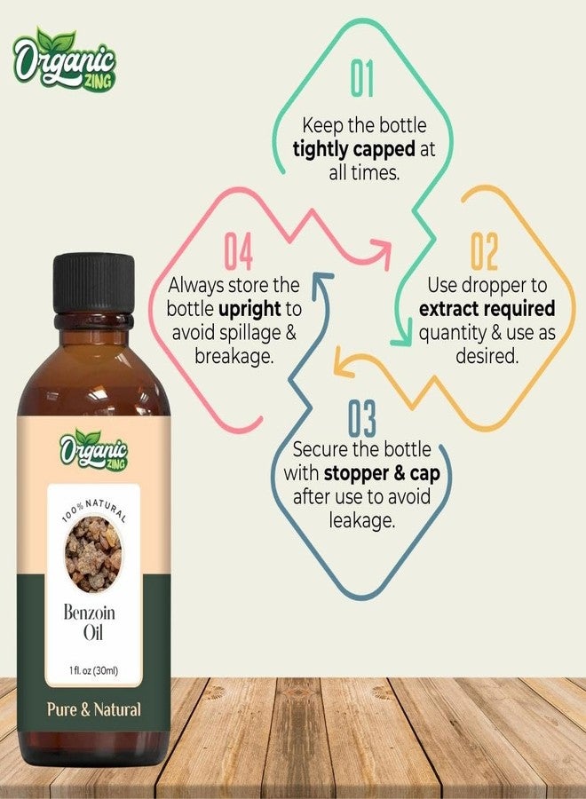 ORGANIC ZING زيت بنزوين عضوي (Styrax benzoin) | زيت عطري نقي وطبيعي للعناية بالبشرة، والروائح العطرية، وأجهزة التبخير - 30 مل / 1.01 أونصة سائلة - Image 4