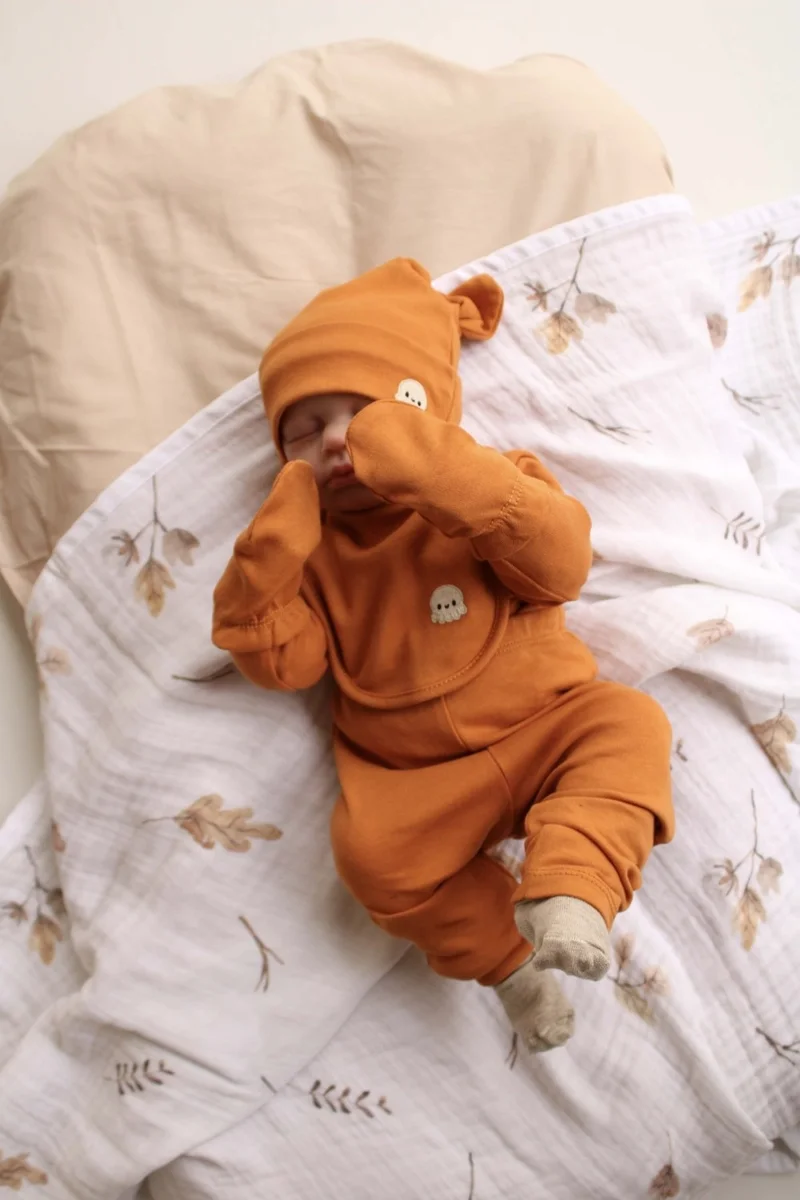 اوهلالا كوالا Octopus Embroidered 5-Piece Long Sleeve Newborn Set