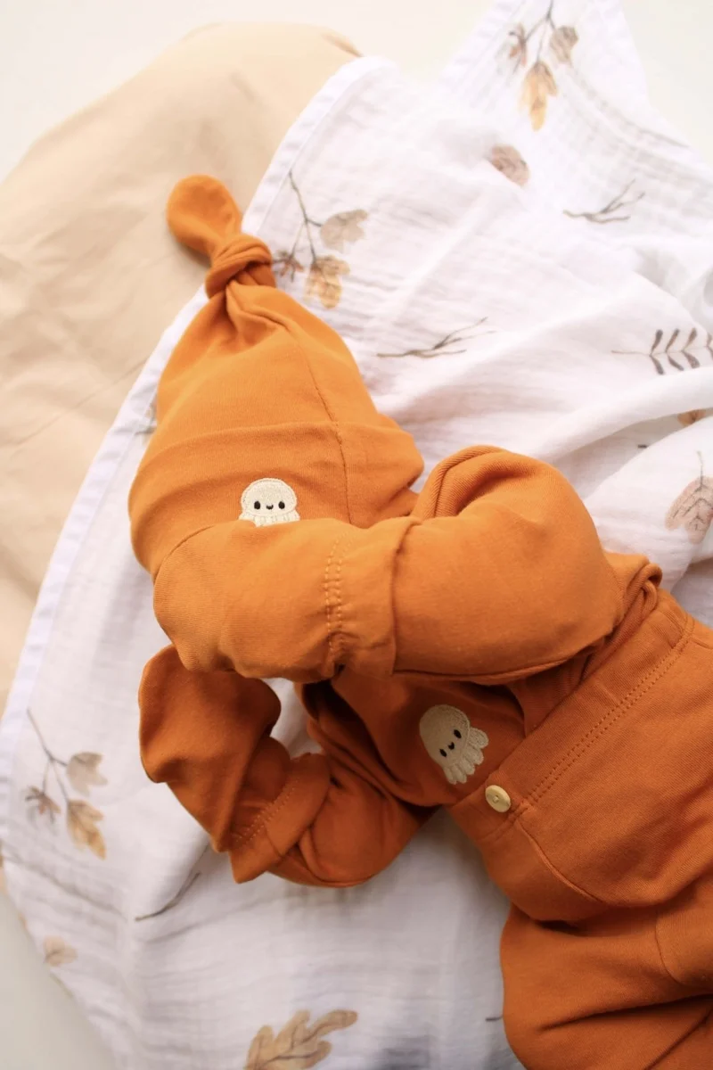 اوهلالا كوالا Octopus Embroidered 5-Piece Long Sleeve Newborn Set