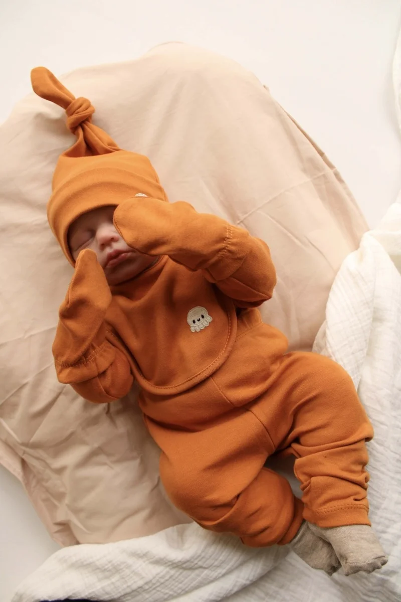 اوهلالا كوالا Octopus Embroidered 5-Piece Long Sleeve Newborn Set