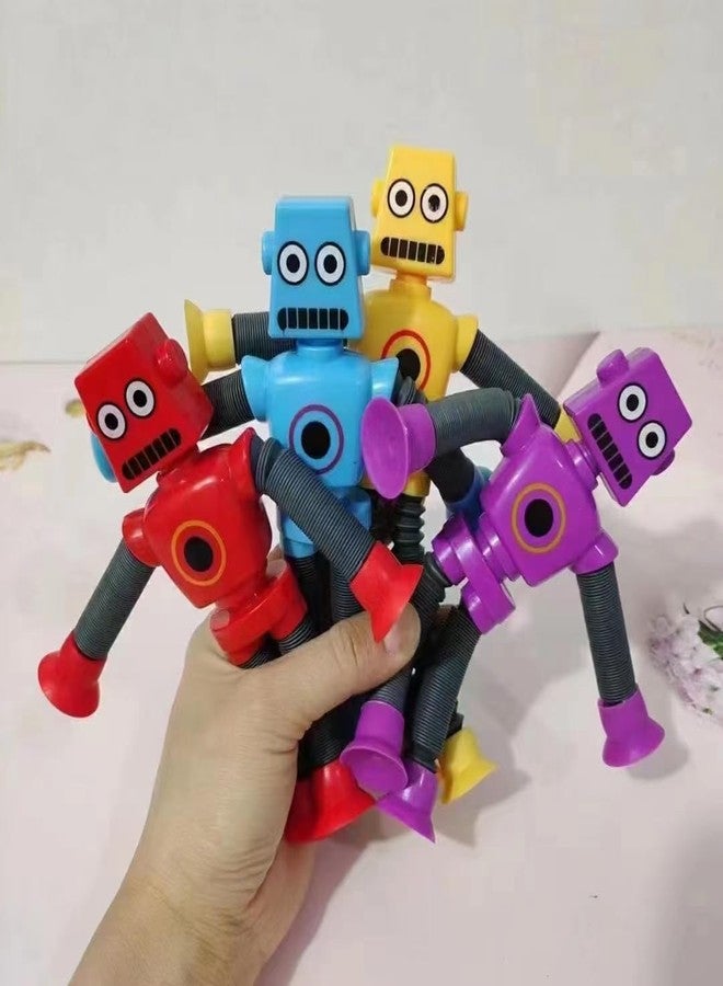 Quasar Giraffe with Robot Men It's New Bendable Telescopic Shape Changing Tubes Sensory Toys Pop Creative Suction Strees Relif Toy for Children Toddler - Multicolor (3+ 3) - Image 4