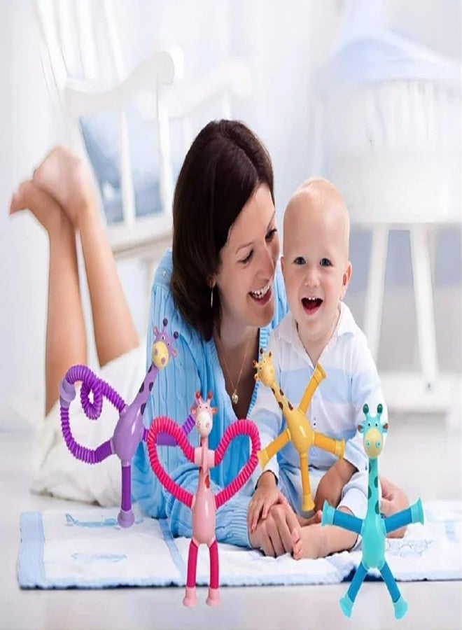 Quasar Giraffe with Robot Men It's New Bendable Telescopic Shape Changing Tubes Sensory Toys Pop Creative Suction Strees Relif Toy for Children Toddler - Multicolor (3+ 3) - Image 5