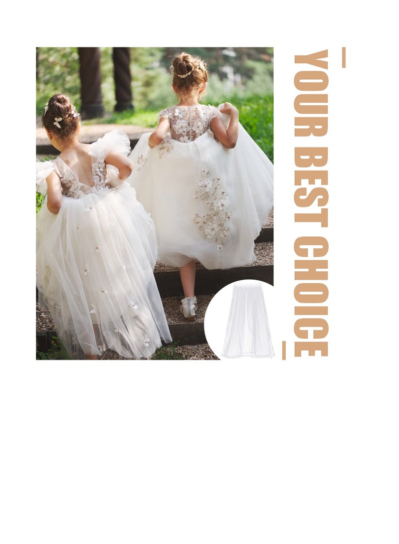 Wedding Gown Underskirt, Ball Gown Petticoat White Bridal Skirt, Toilet Petticoat for Party Wedding