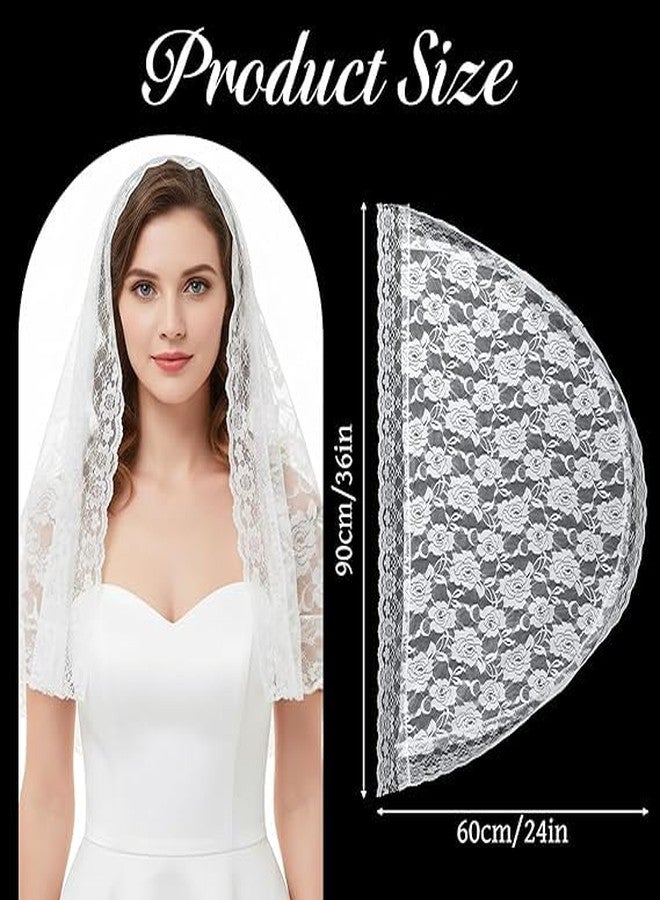 Tarini White Lace Veils,Veils for Church, TheLace Veil, Veil for Women Wedding - Image 2