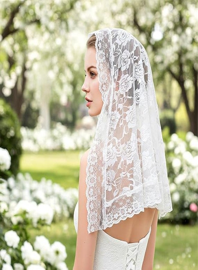Tarini White Lace Veils,Veils for Church, TheLace Veil, Veil for Women Wedding - Image 4