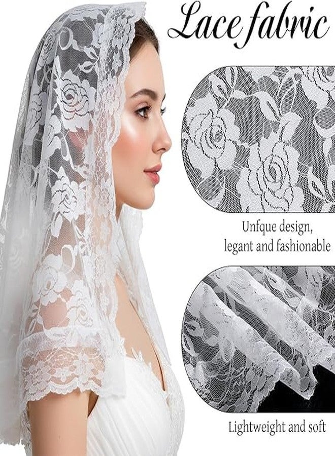 Tarini White Lace Veils,Veils for Church, TheLace Veil, Veil for Women Wedding - Image 3