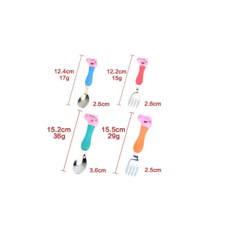 MINNIKOO Minnikoo Unicorn Theme Kids Cutlery Set Stainless Steel Fork Spoon and Knife for Children MKI032UNCONCURL  - Image 3