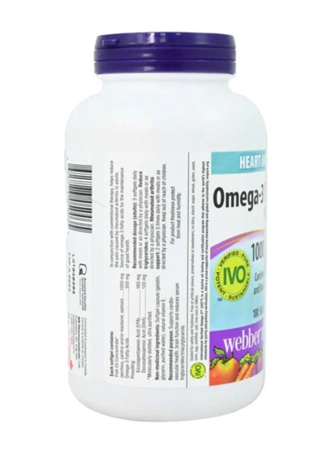 Webber naturals - OMEGA-3 FISH OILS 300 MG EPA/DHA 1000 MG 180 SOFTGELS - Image 1