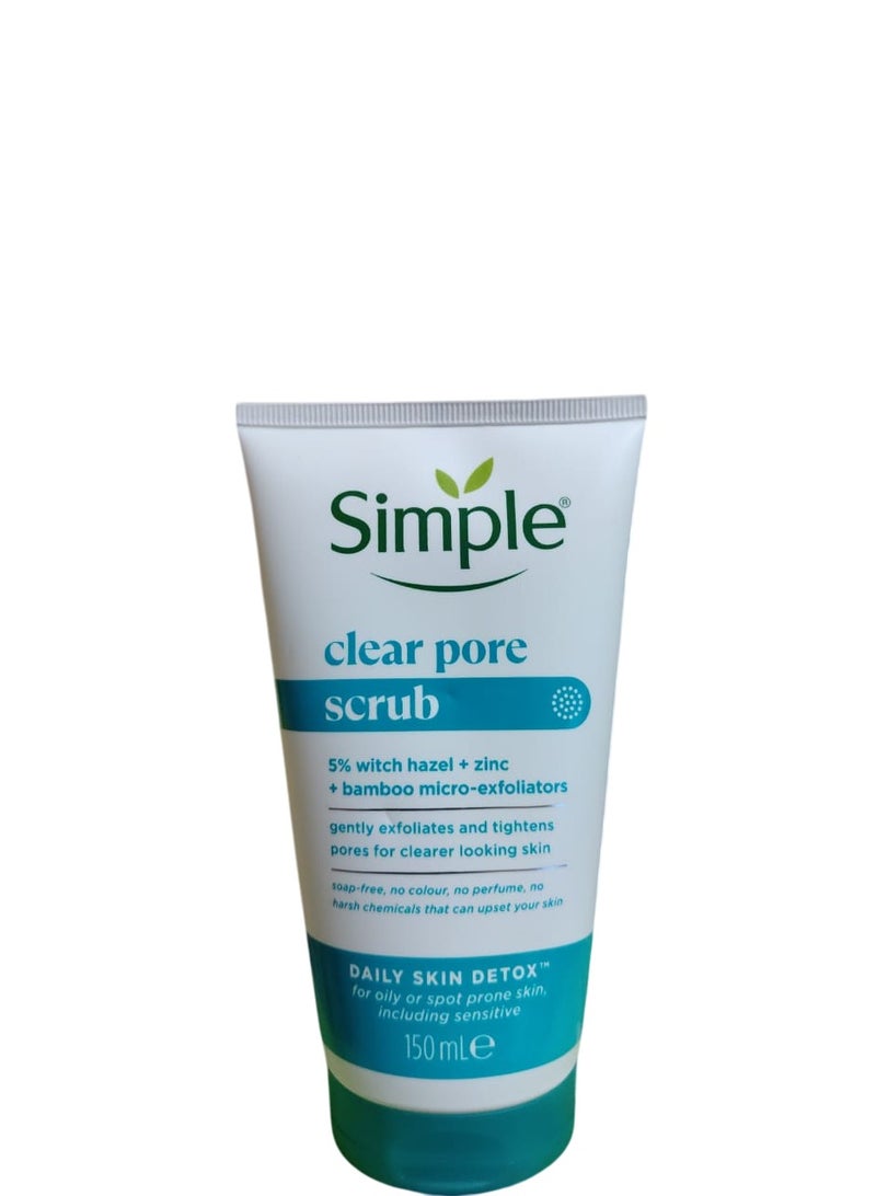 simple Daily Skin Detox clear pore scrub 150 ml - Image 2