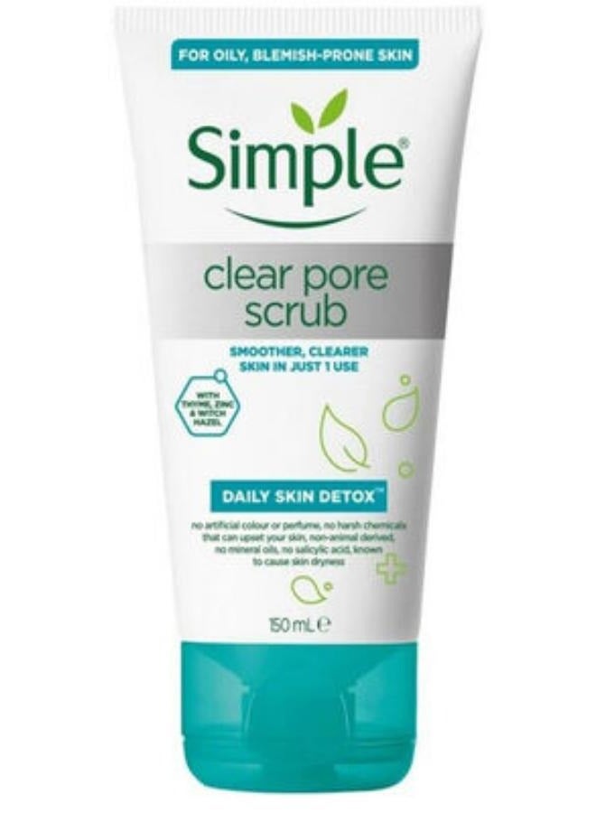simple Daily Skin Detox clear pore scrub 150 ml - Image 1