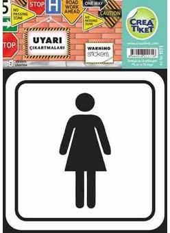 Crea Ticket Crea Label Warning Female WC Figure 1171 