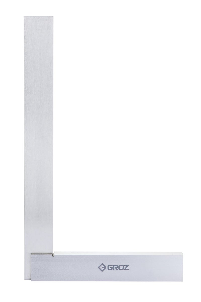 Groz Machinist’s Square for carpenters, wood working , DIY | Blade Length: 450 mm, Stock Length: 255 mm, Squareness: 144 Microns, 90˚ Angled |Engineer Square for Cupboards, Picture Frames Wood jobs | SS/18 - Image 1