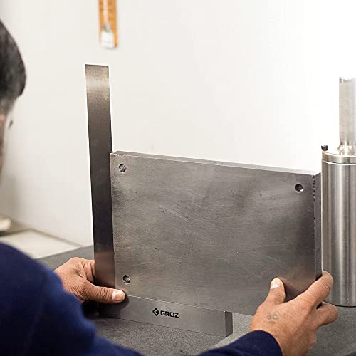 Groz Machinist’s Square for carpenters, wood working , DIY | Blade Length: 450 mm, Stock Length: 255 mm, Squareness: 144 Microns, 90˚ Angled |Engineer Square for Cupboards, Picture Frames Wood jobs | SS/18 - Image 5