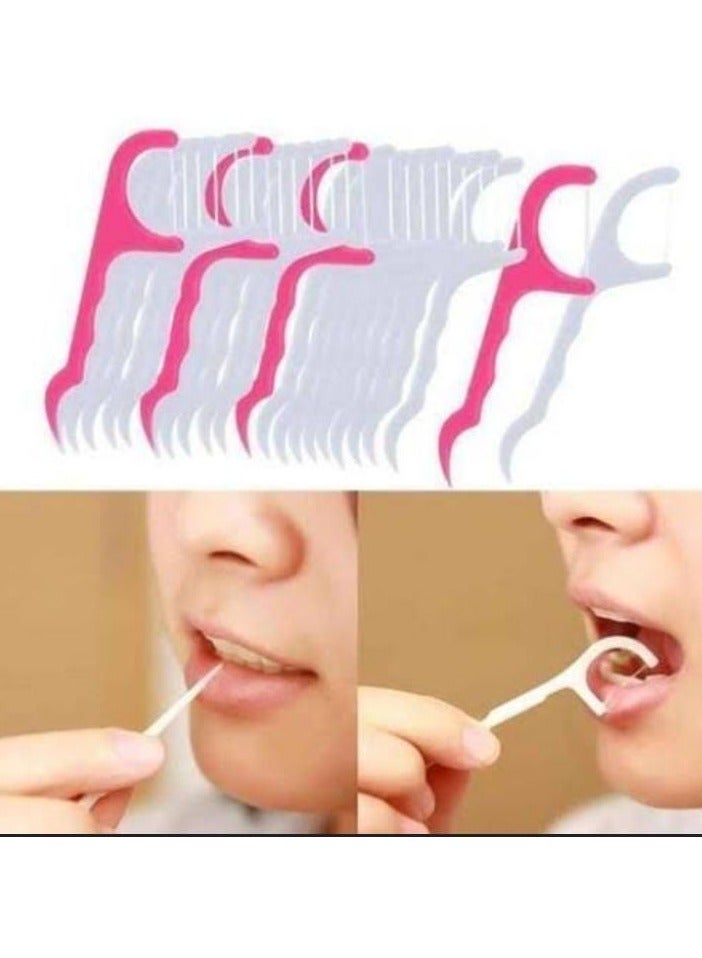 Generic Plastic Toothpick Floss Stick - 30 PCs