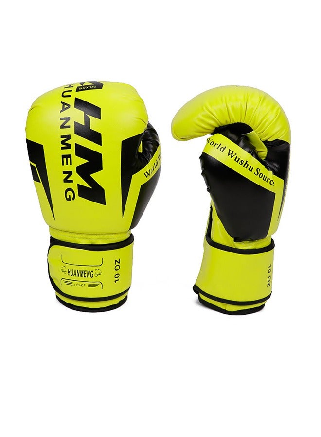 Generic Boxing Gloves Kids Adult Teens, Boxing Training Gloves, Triple Combination Liner and Breathable Palm Design, for Boxing, Kickboxing, Muay Thai,6oz(Yellow) - Image 1