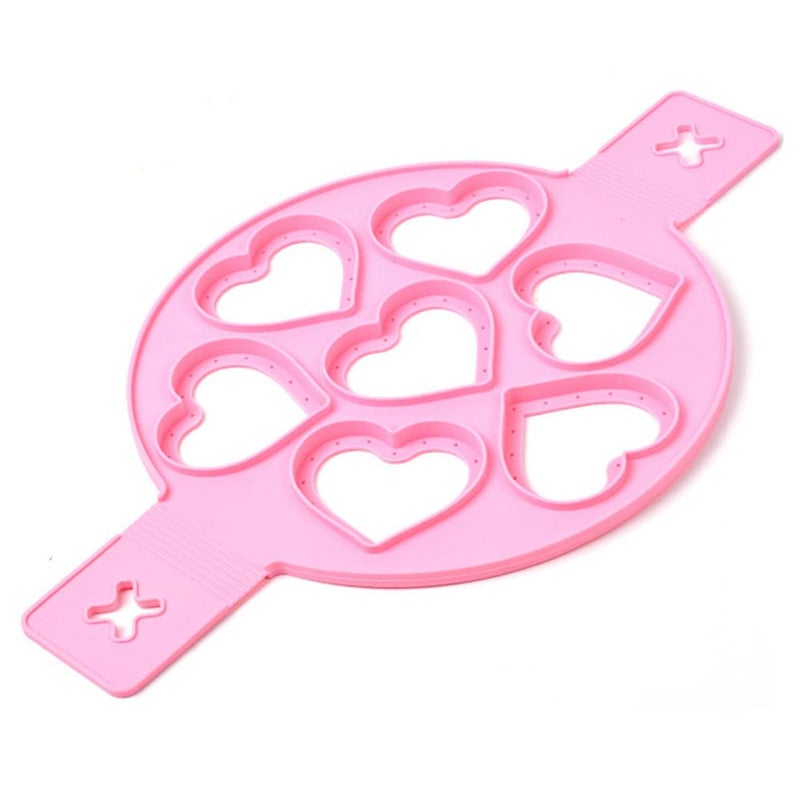 TUKE Nonstick Pancake Molds Ring Silicone Fried Egg Mould Reusable Pancake Maker Egg Ring Kitchen Cooking Baking Tools (Heart Shape) - Image 5
