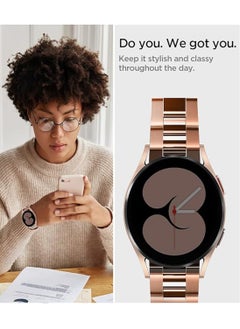 Spigen Spigen Modern Fit designed For Samsung Galaxy Watch 7 44/40mm, FE 40mm, 6/5/4 44/40mm, Classic 6 47/43mm, 5 Pro 45mm, 4 Classic 46/42mm, 3 41mm, Active 1&2 Band - Rose Gold  - Image 4