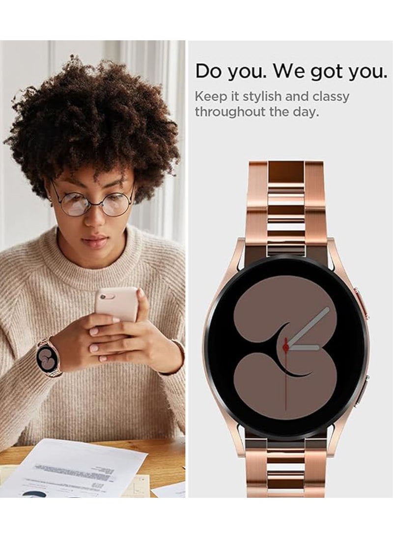 Spigen Spigen Modern Fit designed For Samsung Galaxy Watch 7 44/40mm, FE 40mm, 6/5/4 44/40mm, Classic 6 47/43mm, 5 Pro 45mm, 4 Classic 46/42mm, 3 41mm, Active 1&2 Band - Rose Gold  - Image 4