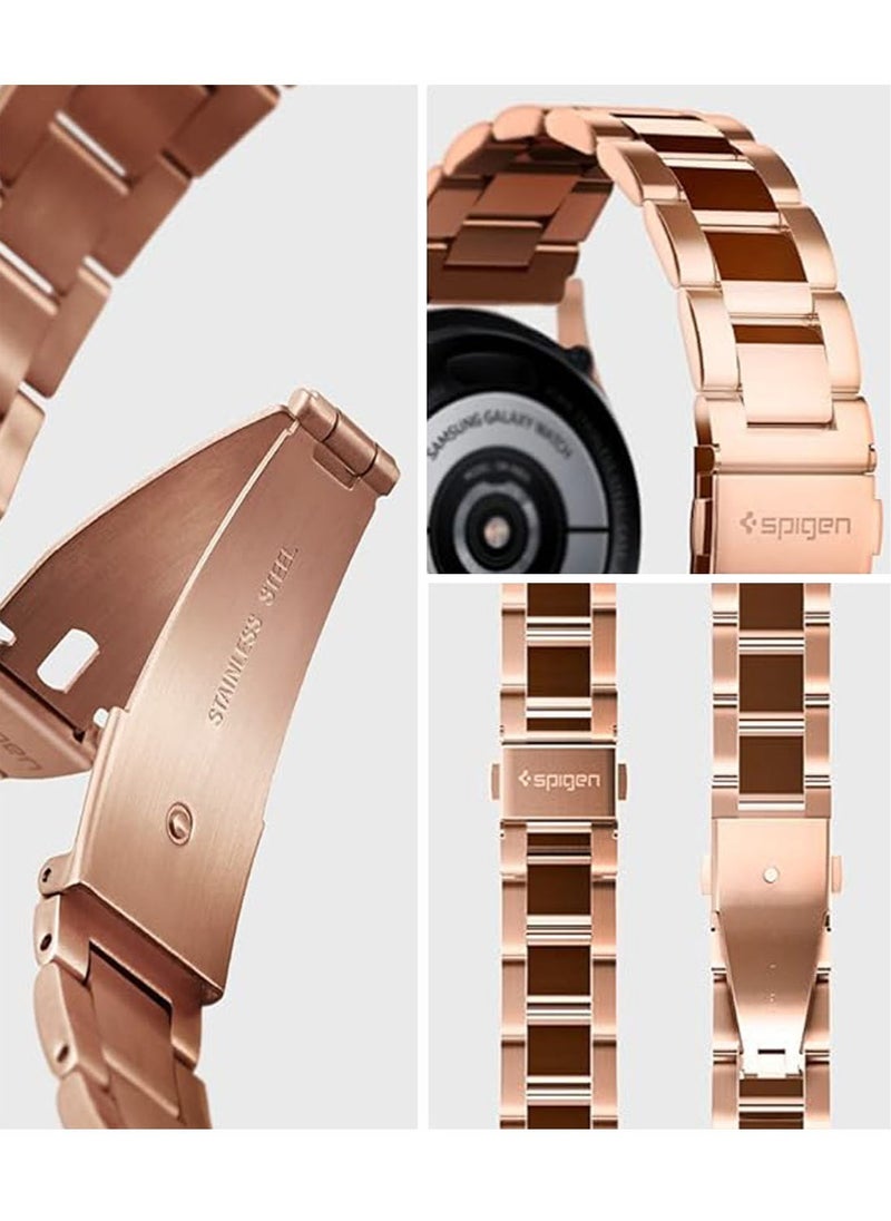 Spigen Spigen Modern Fit designed For Samsung Galaxy Watch 7 44/40mm, FE 40mm, 6/5/4 44/40mm, Classic 6 47/43mm, 5 Pro 45mm, 4 Classic 46/42mm, 3 41mm, Active 1&2 Band - Rose Gold  - Image 3