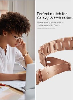 Spigen Spigen Modern Fit designed For Samsung Galaxy Watch 7 44/40mm, FE 40mm, 6/5/4 44/40mm, Classic 6 47/43mm, 5 Pro 45mm, 4 Classic 46/42mm, 3 41mm, Active 1&2 Band - Rose Gold  - Image 5
