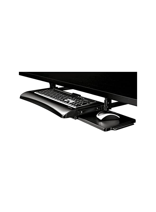 Fellowes Office Suites Underdesk Keyboard Drawer, Black/Silver (9140305) - Image 1