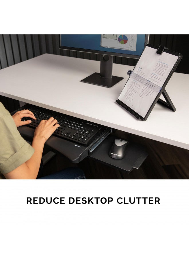 Fellowes Office Suites Underdesk Keyboard Drawer, Black/Silver (9140305) - Image 4