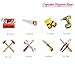 The DaPai 24 Pack Tools Themed Cupcake Toppers Cake Decorations Handyman Toolbox Plier Hammer Screwdriver Drill Wrench Handsaw Cupcake Picks for Boys Men Mechanic Theme Birthday Party Supplies - Image 4