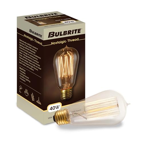 Bulbrite 134019 40W Nostalgic Edison Squirrel Cage-Style Bulb - Image 3