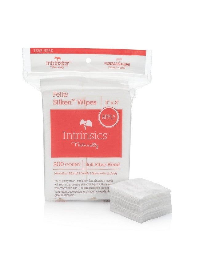 Intrinsics Petite Silken Wipes - 2"x2", 4-ply Blend of Soft Fibers, 2 pack bundle - Image 2
