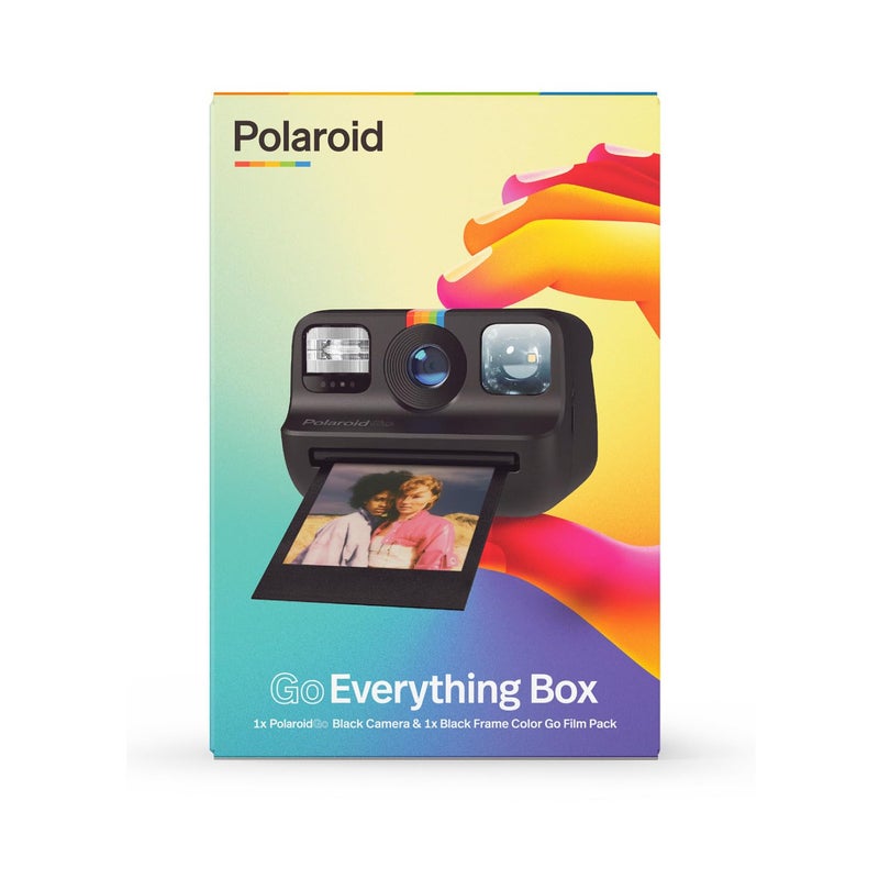 Polaroid بولايد جو إيفريثينج بوكس كاميرا سوداء وإطار أسود حزمة فيلم فوري 6215 - Image 2