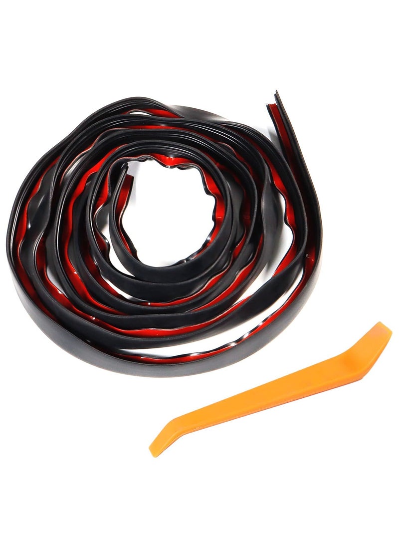 SYOSI 4M Car Window Side Seal Strip, Weatherproof, Soundproof, and Dust-Resistant Rubber Seal Strip for Enhanced Insulation and Trim Molding  - Image 2