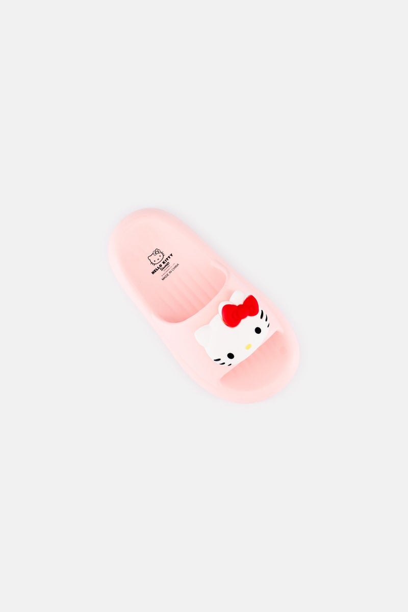 Hello Kitty Kids Girl Slip On Slippers, Pink  - Image 3