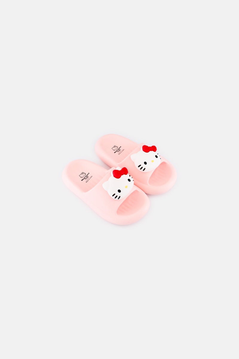 Hello Kitty Kids Girl Slip On Slippers, Pink  - Image 4