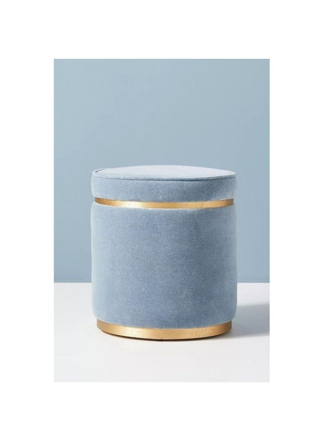 Luxury Pouf with Steel Frame – Modern Design Combining Comfort and Durability, Baby Blue