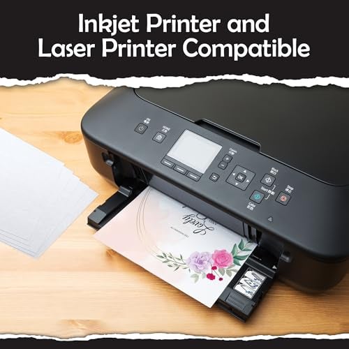 SANZIX 120 Pack Printable Blank Business Cards 2" x 3.5" (White) Heavyweight Cardstock 80 Lbs 220 GSM | Premium Printer Paper | Perfect White Thankyou & Message Cards - Image 5
