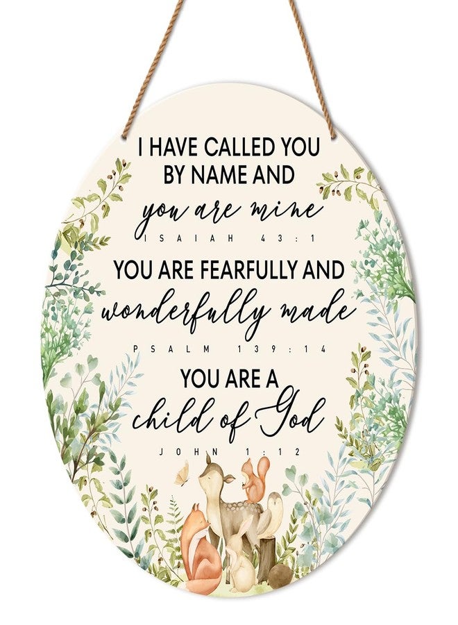 HSNBT Christian Nursery Wall Decor, Nursery Scripture Wall Decor for Newborn Baby Boy Girl Kids Bedroom Toddler Room Bible Verse Religious Hanging Sign Decorations Baptism Gift, You Are a Child of God - Image 1