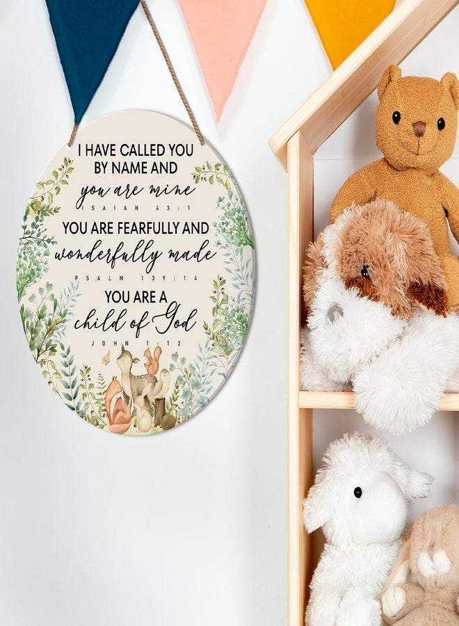 HSNBT Christian Nursery Wall Decor, Nursery Scripture Wall Decor for Newborn Baby Boy Girl Kids Bedroom Toddler Room Bible Verse Religious Hanging Sign Decorations Baptism Gift, You Are a Child of God - Image 3