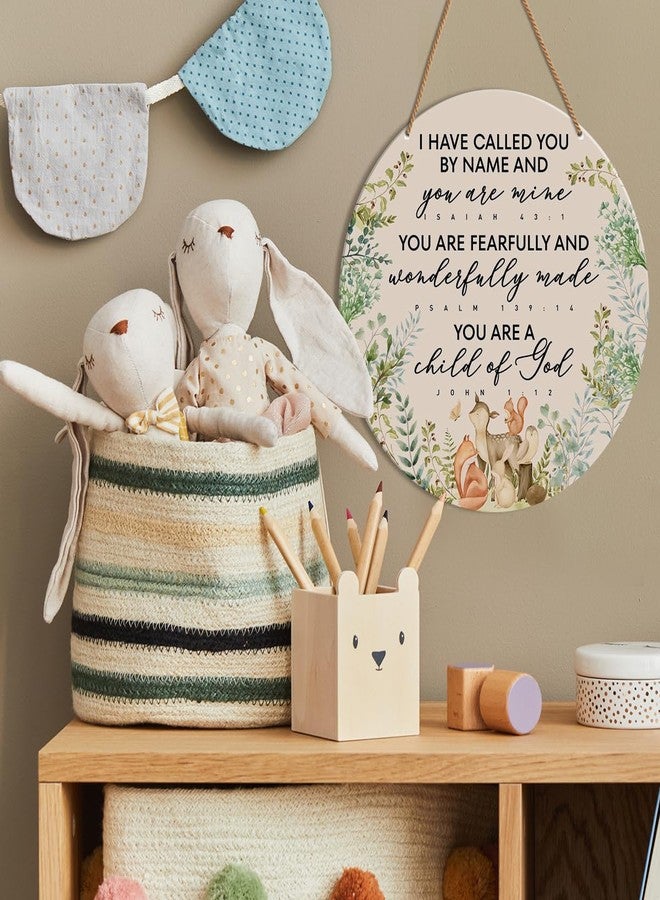 HSNBT Christian Nursery Wall Decor, Nursery Scripture Wall Decor for Newborn Baby Boy Girl Kids Bedroom Toddler Room Bible Verse Religious Hanging Sign Decorations Baptism Gift, You Are a Child of God - Image 4