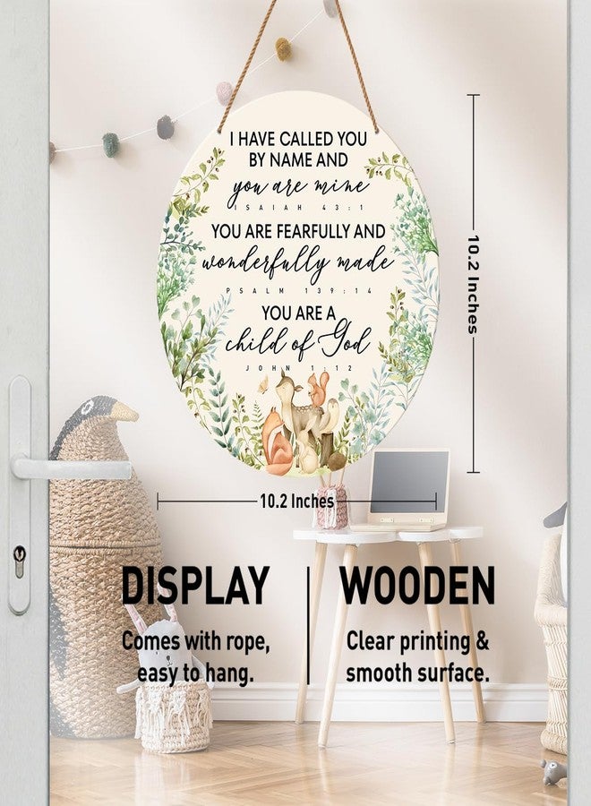 HSNBT Christian Nursery Wall Decor, Nursery Scripture Wall Decor for Newborn Baby Boy Girl Kids Bedroom Toddler Room Bible Verse Religious Hanging Sign Decorations Baptism Gift, You Are a Child of God - Image 2