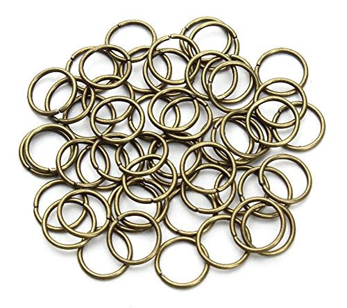 Nicedmm 1450 Pcs Bronze Open Circle Jump Rings - 1 Box 3mm 4mm 5mm 6mm 7mm 8mm 10mm Metal Monocyclic Manual Connection Ring for DIY Handicraft Accessories - Image 2