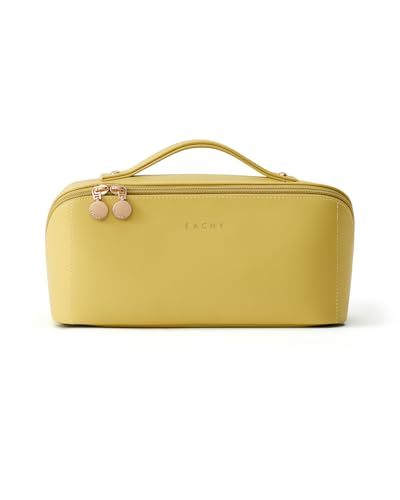 EACHY Travel Makeup Bag,Large Capacity Cosmetic Bags for Women,Portable Pouch Open Flat Toiletry Bag Make up Organizer with Divider and Handle - Image 5