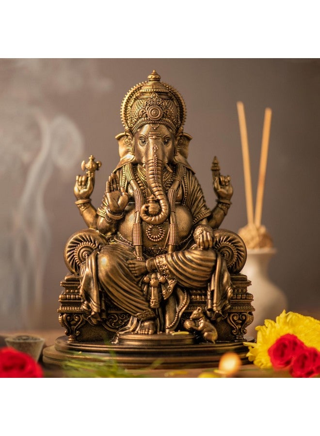 SILAII Lord Ganesha Idol for Home Decor - 6 Inch Small Ganesha Idol | Handmade Ganesh Murti | Ganesha Idols for Home & Office | Spiritual Gift & Decorative Ganesha Idols - Image 1