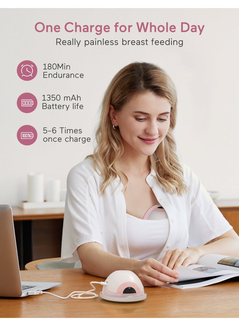 Paruu مضخة ثدي كهربائية قابلة للارتداء P20 بدون استخدام اليدين مع شفط قوي، ضوضاء منخفضة، 4 أوضاع و 12 مستوى - Image 5