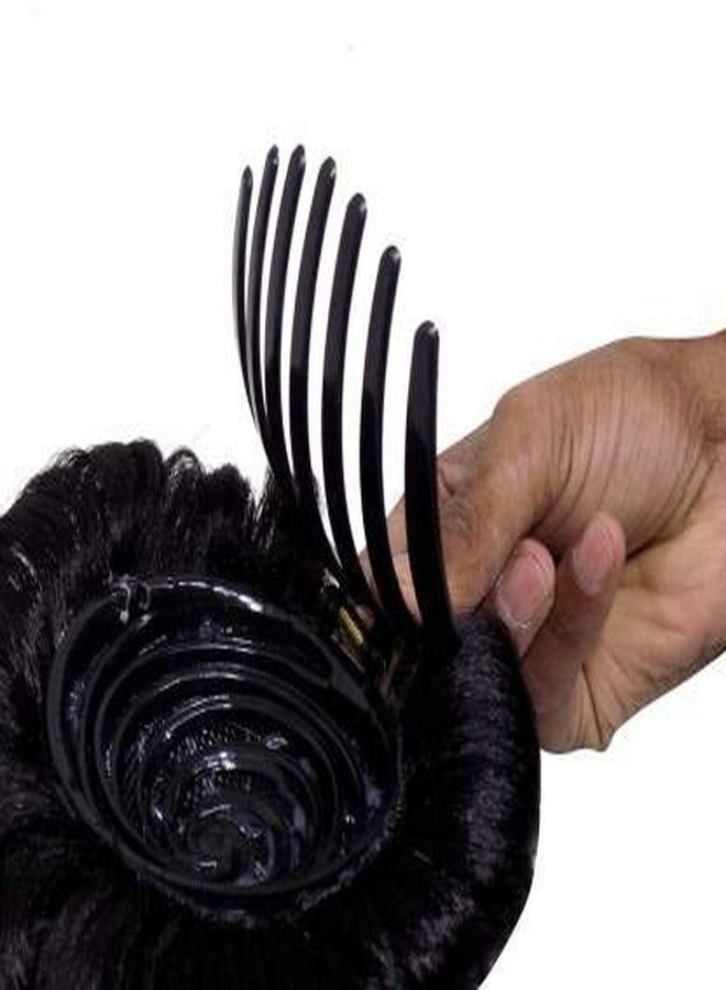 BLUSHIA Claw Style Dark Brown Hair Bun For Women And Girls - Image 2