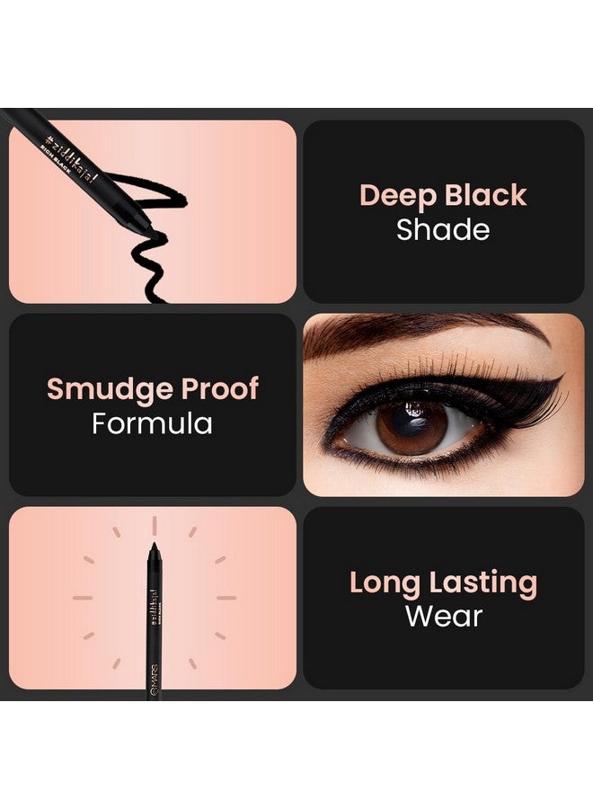 مارس قلم Ziddi Kajal يدوم حتى 12 ساعة Kajal | تصبغ أسود غني | مقاومة للتلطخ والماء | تطبيق سهل بتمريرة واحدة (1.4 جرام) أسود) - Image 5