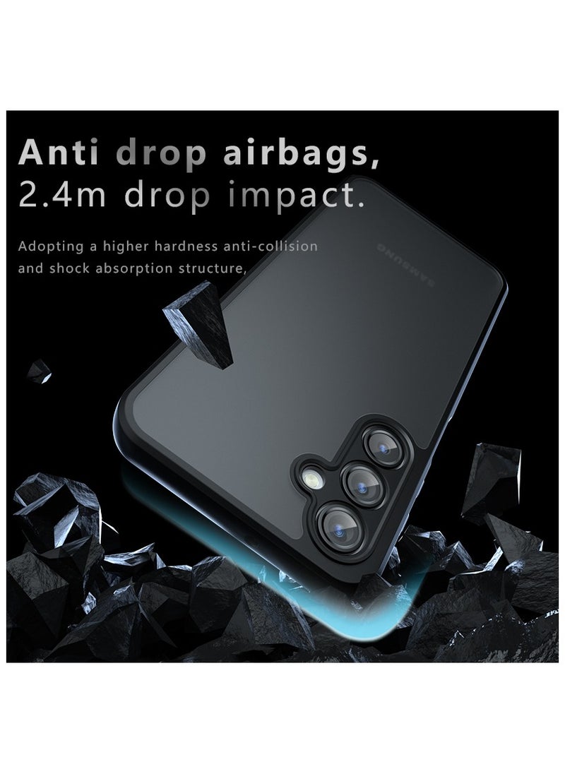 Fankalo - [1+2 Sets] For Samsung Galaxy A16 Case Cover & Screen Protector Frosted Translucent Back Protective Slim Phone Cover, Anti-Fingerprints, Anti-Fall Drop Protection，2 Tempered Flims - Image 1
